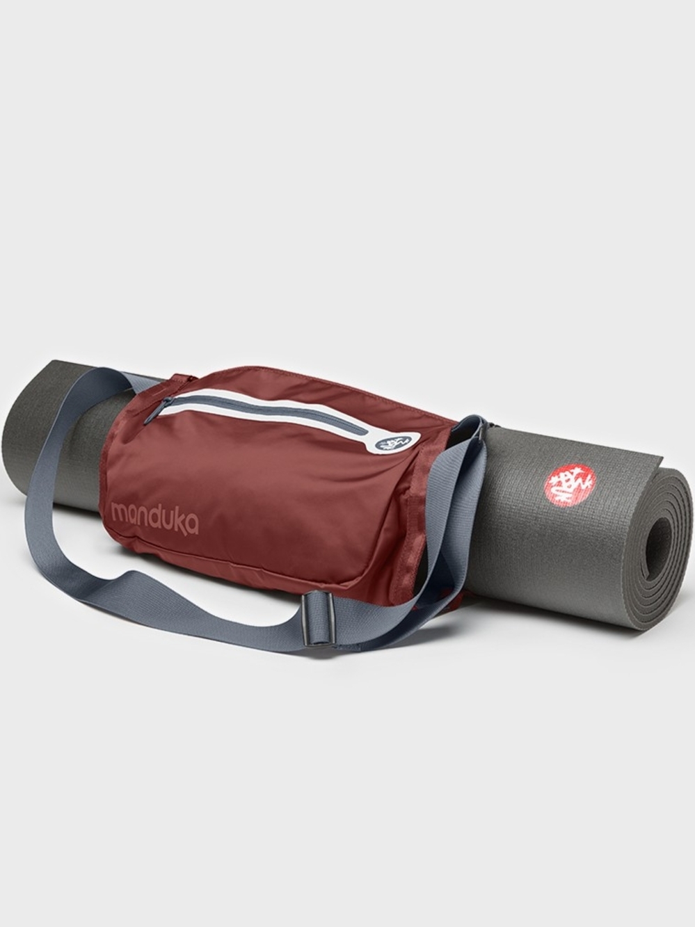 Manduka GO Play 2.0 Yoga Mat Carrier Sling Pouch - Maroon/Old Rose